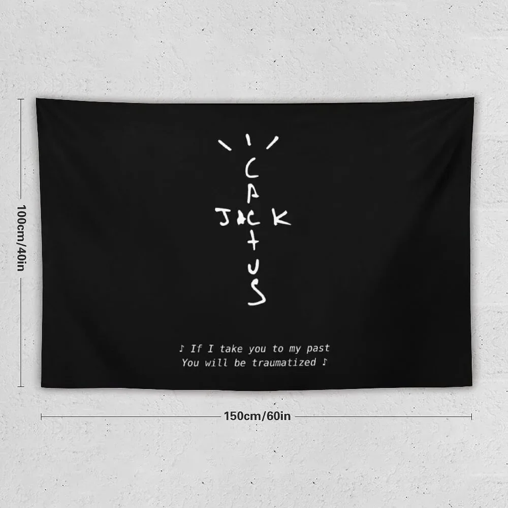 Cactus Jack Travis Wall Tapestry w/ Scott Logo & Lyric Print, 60x40 in